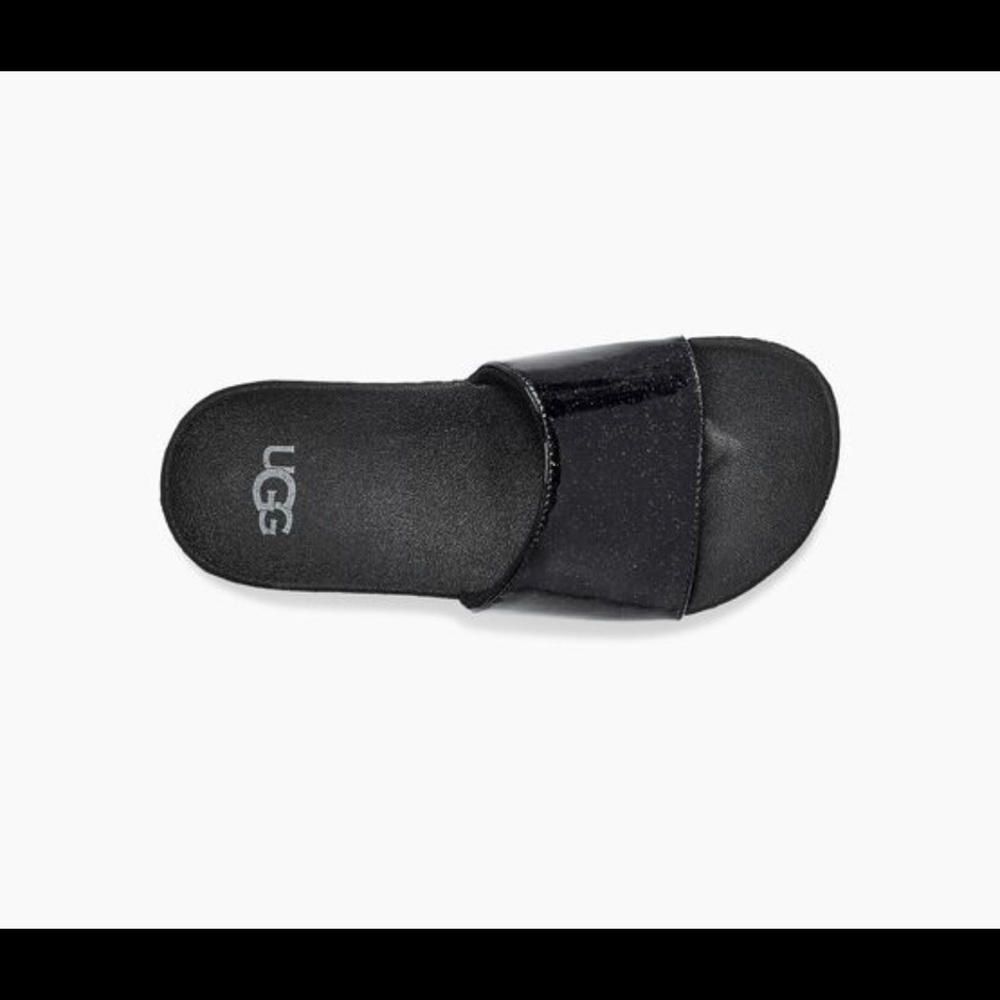 UGG KIDS GLITTER SLIDE BLACK - Picture 2 of 5